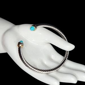 Silver and Gold Cable Bracelet